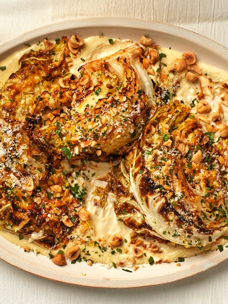 Cheesy Roasted Cabbage Wedges